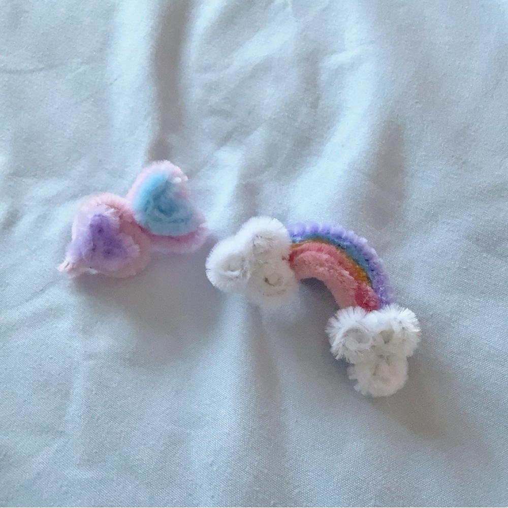 Rainbow/Hearts Hair Clip for Kids